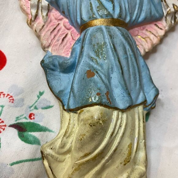 Vintage Nativity Chalkware Angel Religious Christian holiday Christmas Jesus - Picture 3 of 7